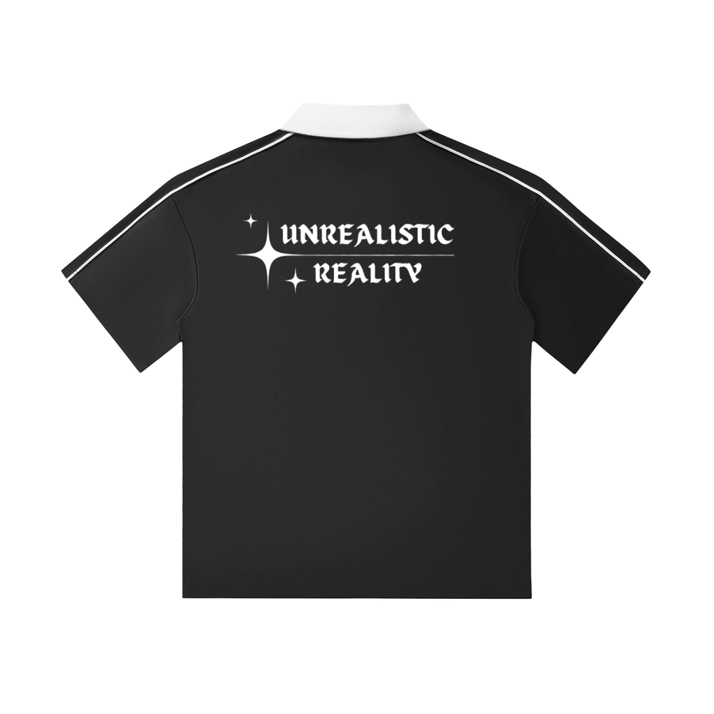 Contrast Collar Short-Sleeve Polo Shirt