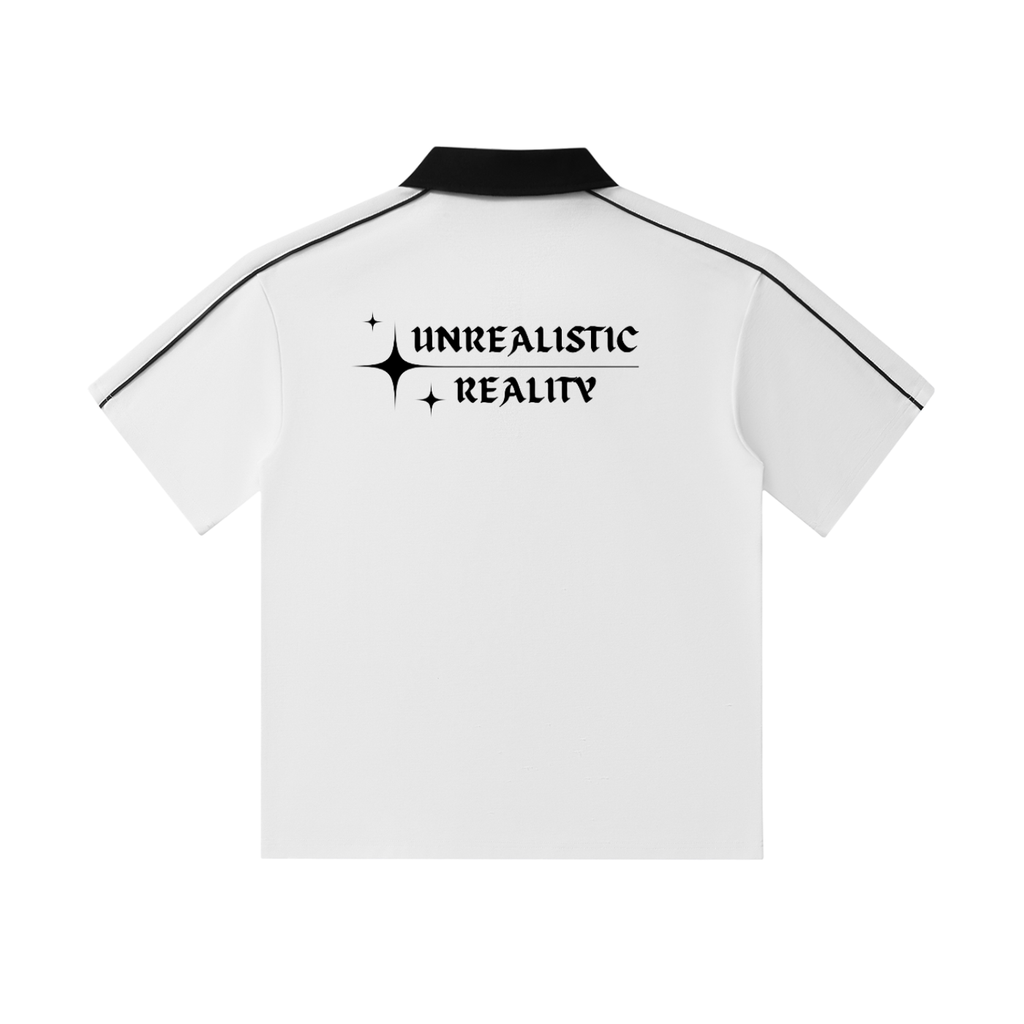 Contrast Collar Short-Sleeve Polo Shirt