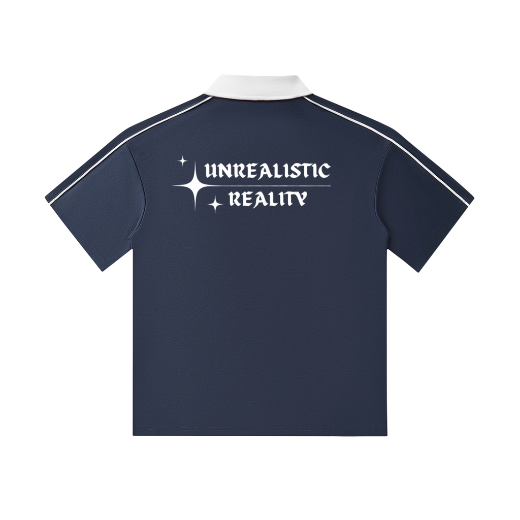 Contrast Collar Short-Sleeve Polo Shirt